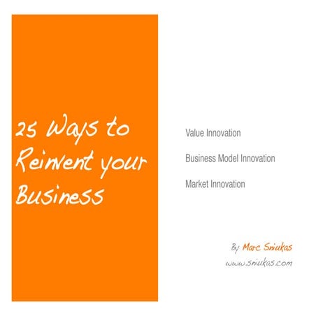 25 ways to reinvent your business sniukas