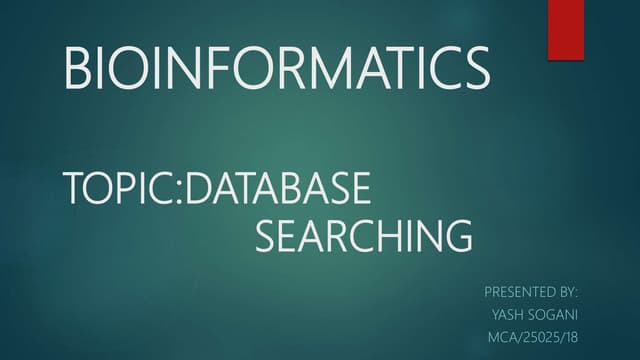 Database Searching