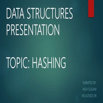 Hashing In Data Structure | PPT | Free Download