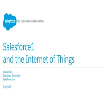 App Cloud and The Internet of Things
