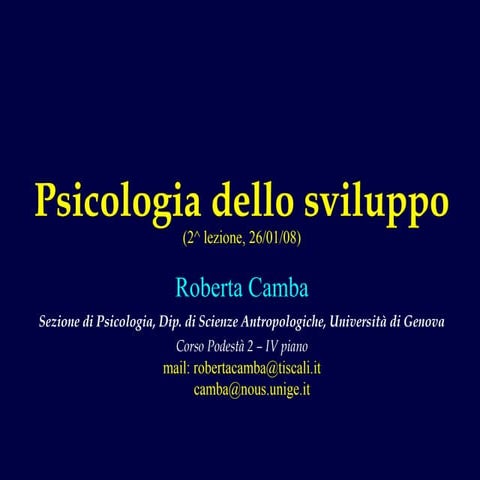 26 01-08 psicologia dello sviluppo