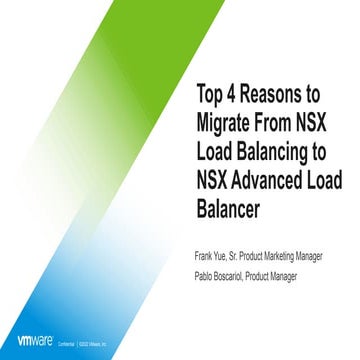 Top 4 Reasons to Migrate From NSX Load Balancing to NSX Advanced Load Balancer