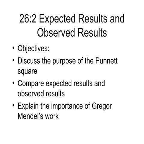 26 2 expected observed results