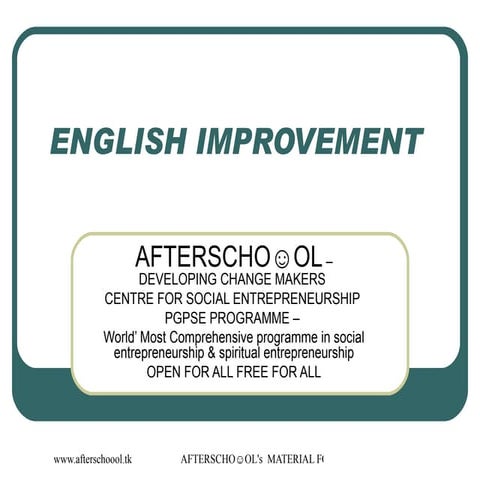 26 August English Improvement