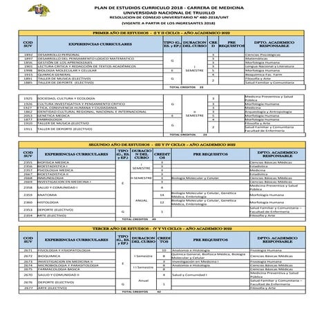 Plan de estudios | PDF