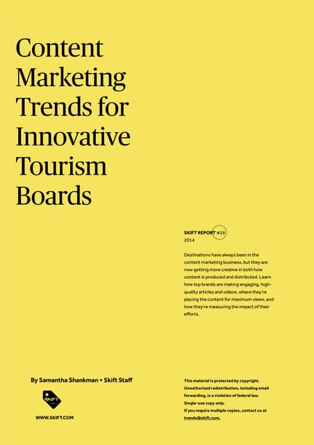 Report 26: Content Marketing Trends for Innovative Tourism Boards Excerpt
