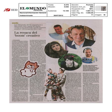 Clipping EL Mundo 26/07/12 @ IED Barcelona
