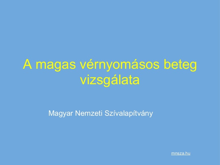 Magyar Hypertonia Társaság On-line