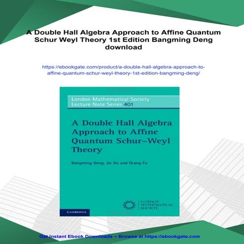 A Double Hall Algebra Approach to Affine Quantum Schur Weyl Theory 1st ...