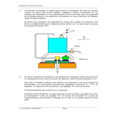 PLC: ejercicios de sistemas secuenciales