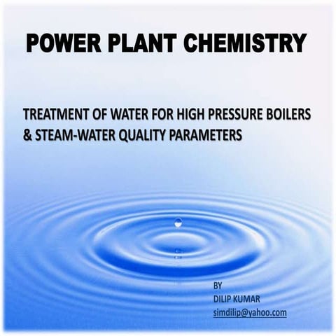 POWER PLANT CHEMISTRY( WATER TREATMENT FOR BOILERS)