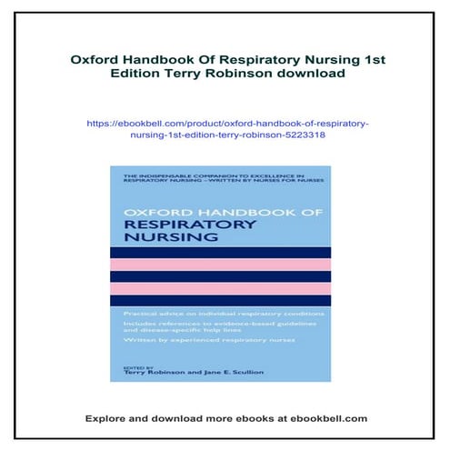 Oxford Handbook Of Respiratory Nursing 1st Edition Terry Robinson | PDF