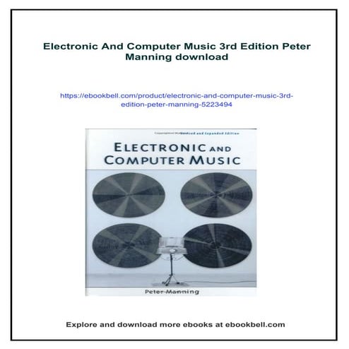 Electronic And Computer Music 3rd Edition Peter Manning