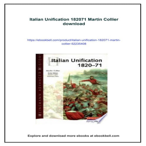 Italian Unification 182071 Martin Collier