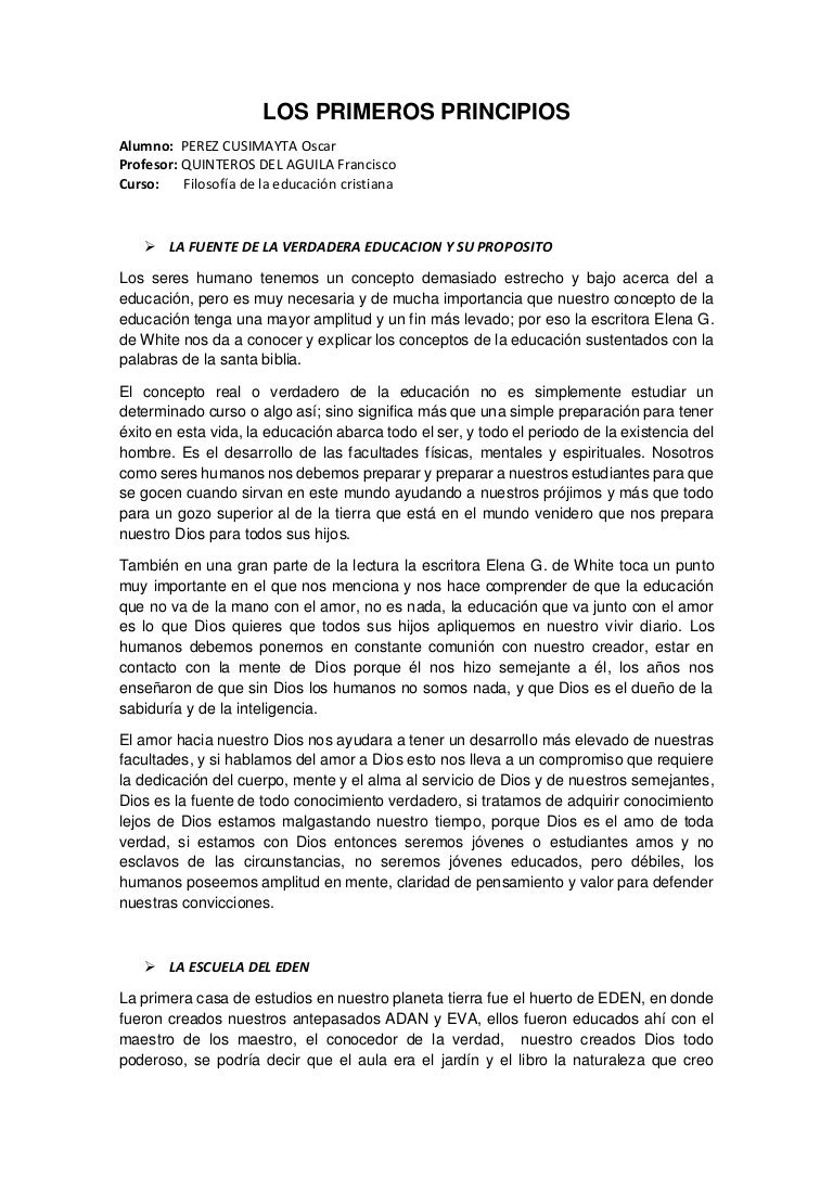 261251580 Breve Resumen De La Educacion Primera Parte Elena G White