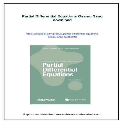 Partial Differential Equations Osamu Sano | PDF