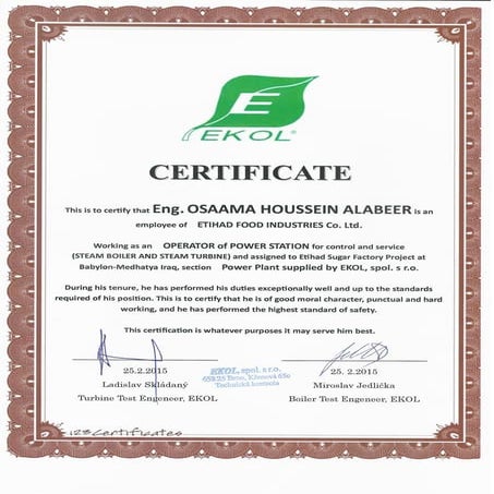 Boiler @steam turbine