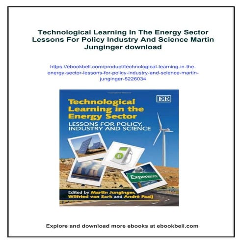 Technological Learning In The Energy Sector Lessons For Policy Industry ...