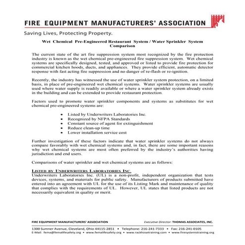 Wet Chemical vs. Water Sprinkler