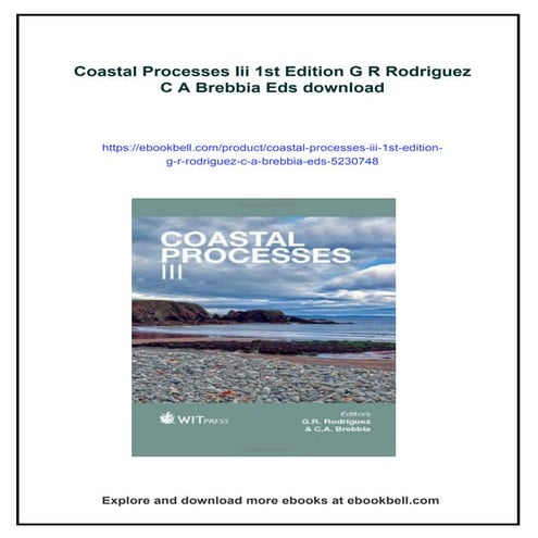Coastal Processes Iii 1st Edition G R Rodriguez C A Brebbia Eds