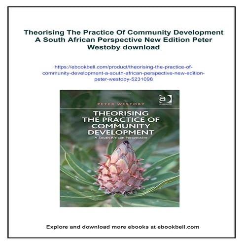 Theorising The Practice Of Community Development A South African ...