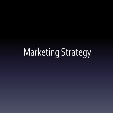 Marketing Strategy