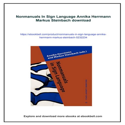 Nonmanuals In Sign Language Annika Herrmann Markus Steinbach | PDF