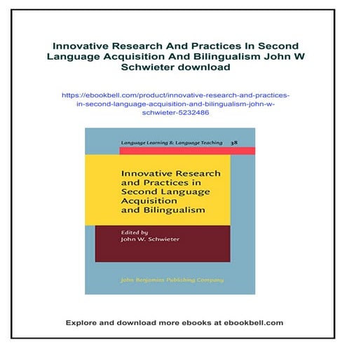 Innovative Research And Practices In Second Language Acquisition And ...