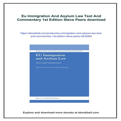 Eu Immigration And Asylum Law Text And Commentary 1st Edition Steve ...