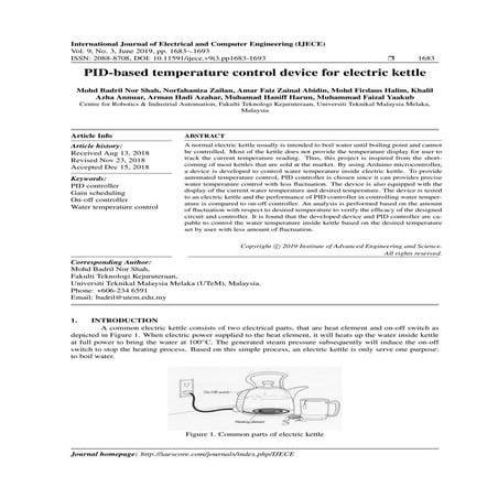 PID-based temperature control device for electric kettle