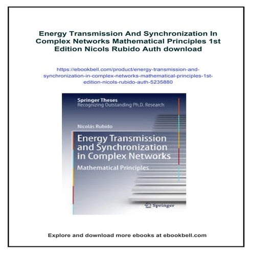 Energy Transmission And Synchronization In Complex Networks ...