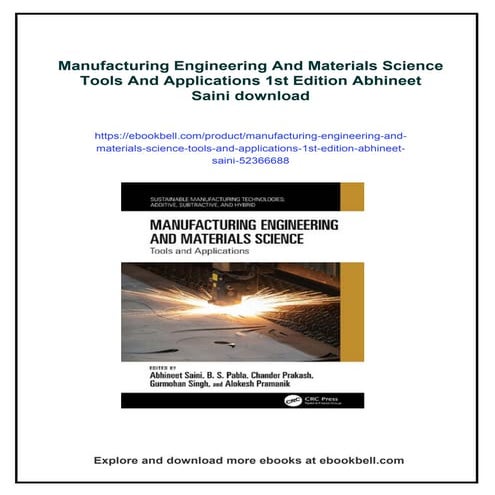 Manufacturing Engineering Technology 6th Edition Serope Kalpakjian | PDF