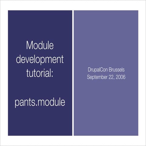 Module development &lt;b>tutorial&lt;/b>: pants.module