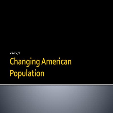 Changing Patterns in Society