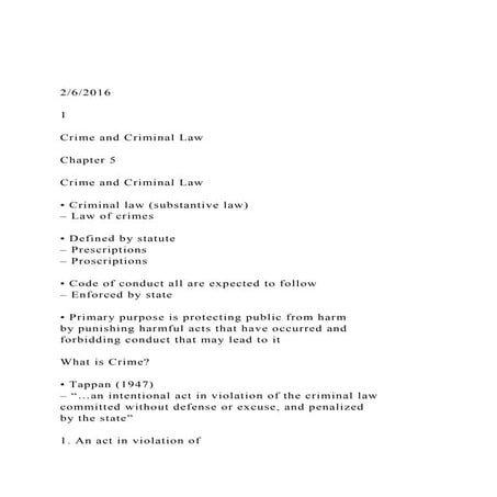 2620161Crime and Criminal LawChapter 5Crime .docx
