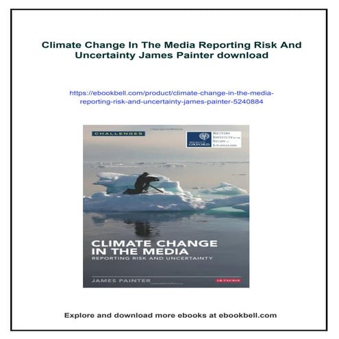Climate Change In The Media Reporting Risk And Uncertainty James ...