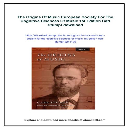 The Origins Of Music European Society For The Cognitive Sciences Of ...