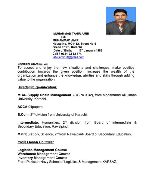 CV - Talha | DOC