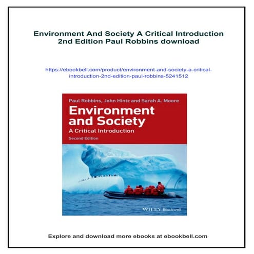 Environment And Society A Critical Introduction 2nd Edition Paul ...