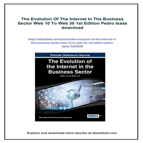 The Evolution Of The Internet In The Business Sector Web 10 To Web 30 1st Edi...