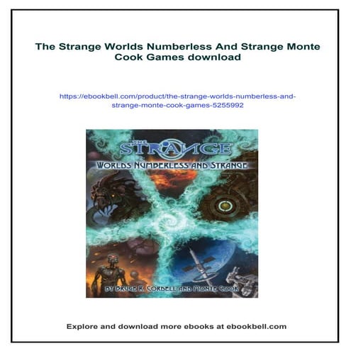 The Strange Worlds Numberless And Strange Monte Cook Games | PDF