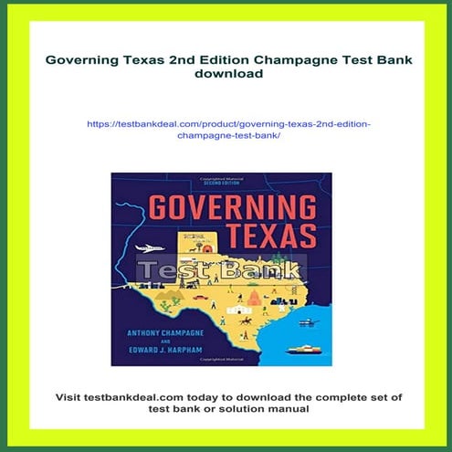 Governing Texas 2nd Edition Champagne Test Bank | PDF