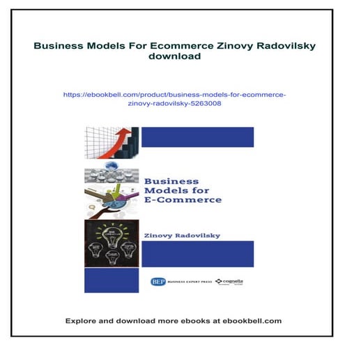 Business Models For Ecommerce Zinovy Radovilsky