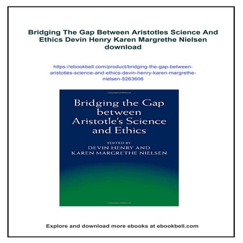 Bridging The Gap Between Aristotles Science And Ethics Devin Henry ...