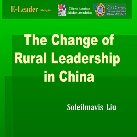 RuralLeadershipInChina