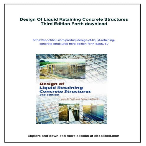 Design Of Liquid Retaining Concrete Structures Third Edition Forth | PDF