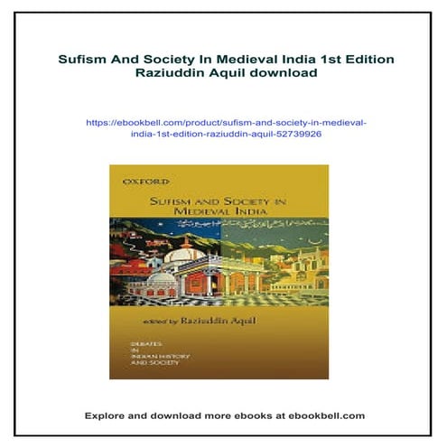 Sufism And Society In Medieval India 1st Edition Raziuddin Aquil | PDF