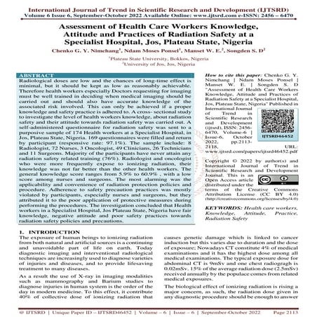 Assessment of Health Care Workers Knowledge, Attitude and Practices of ...