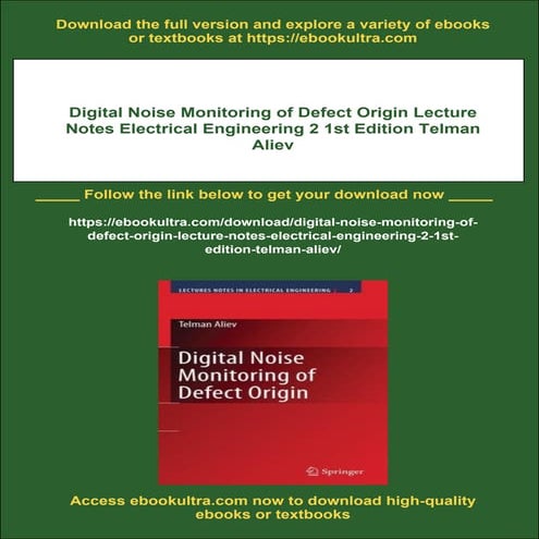 Digital Noise Monitoring of Defect Origin Lecture Notes Electrical ...
