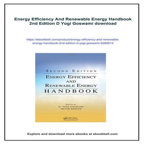 Energy Efficiency And Renewable Energy Handbook 2nd Edition D Yogi ...